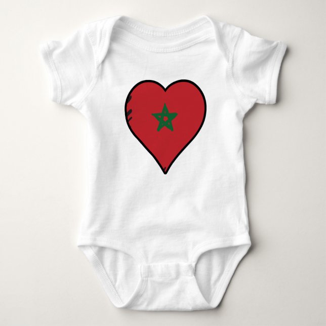 Body Maroc Coeur drapeau marocain (Devant)