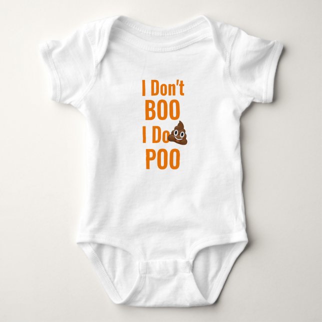 Body marrant boo poo halloween design enfant (Devant)