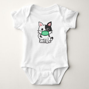 BODY MASQUE DE PORTE DE CHAT NOIR ET BLANC BÉBÉ