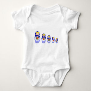 Body Matryoshka bleu russienne niche poupées bébé chemi