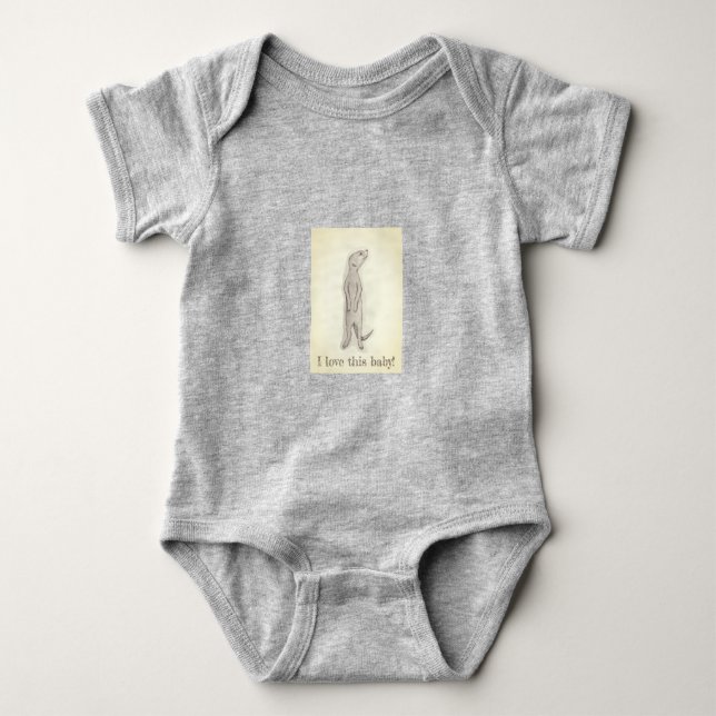Body Meerkat. bébé, combinaison, unisex, pyjama (Devant)