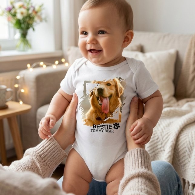 Body Meilleure amie animal de compagnie chic moderne Ph (Minimalist Modern Chic Pet Bestie BFF Photo Design Bodysuit)