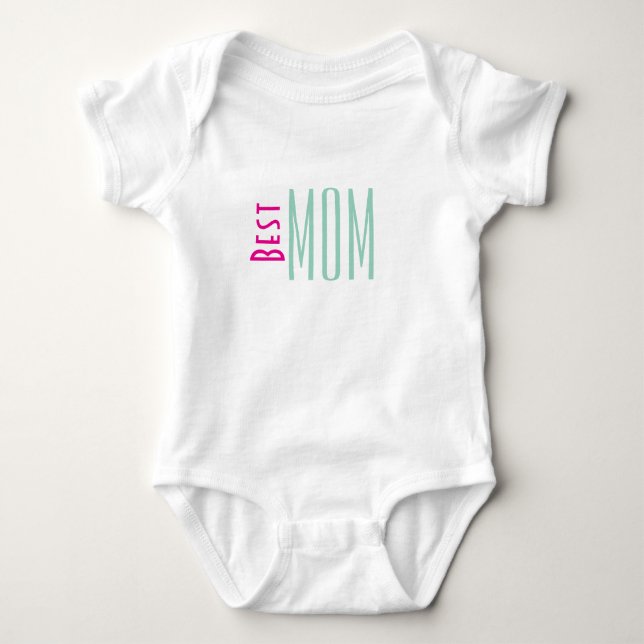 Body Meilleure maman Typographie Bodysuit bébé (Devant)