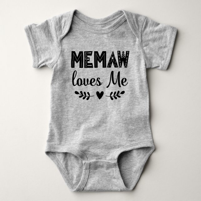 Body Memaw Me Love Grandkid Baby Gift (Devant)