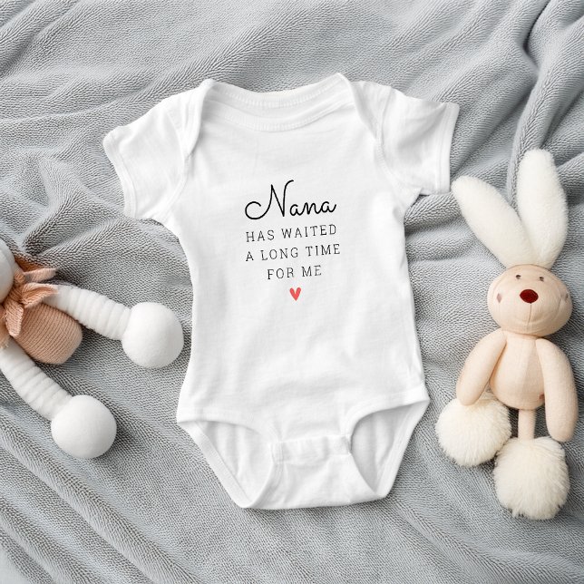 Body Mémé drôle a attendu longtemps (Funny Grandma Has Waited a Long Time Baby Bodysuit)