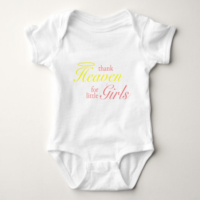 Body Merci Ciel Pour Les Petites Filles T-shirt (Devant)
