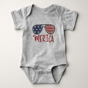Body Merica 4 juillet Lunettes de soleil T-shirt été