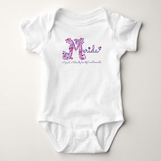 Body Merida girls M nom signifie monogramme (Devant)