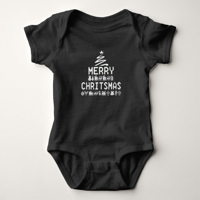 Body MERRY CHRISTMAS BABY T-Shirt (Devant)