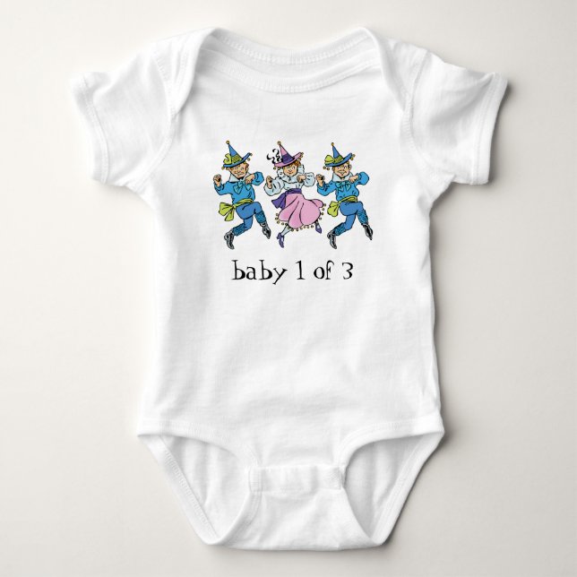 Body Merveilleux Magicien d'Oz, Bébé 1 de 3 Triplés ! (Devant)