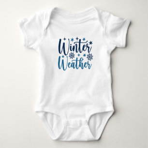 Body Météo d'hiver - Typographie des Fêtes Neiges