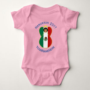 Body Mexicain Ange Hanukkah Drapeau Personnalisé Fille