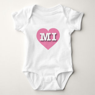 Body Michigan Pink Heart - J'aime MI