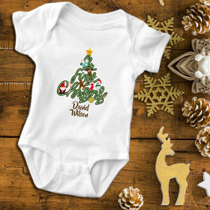 Body Mignon Adorable Mon Premier Arbre de Noël Bébé