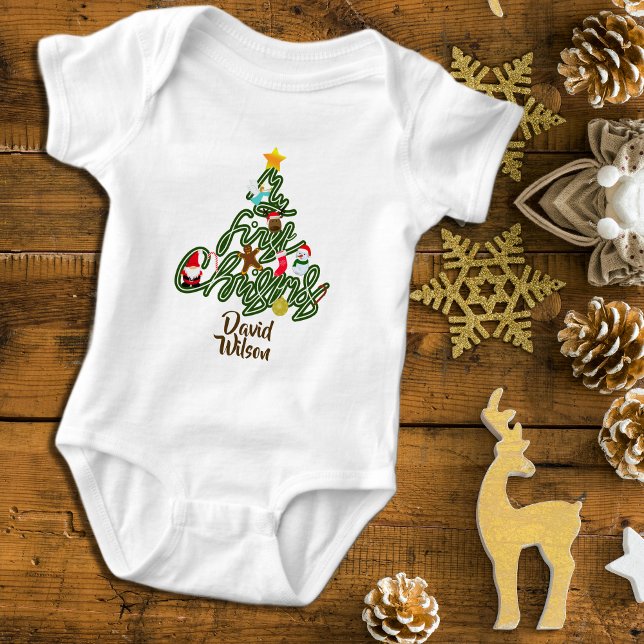 Body Mignon Adorable Mon Premier Arbre de Noël Bébé (Créateur téléchargé)
