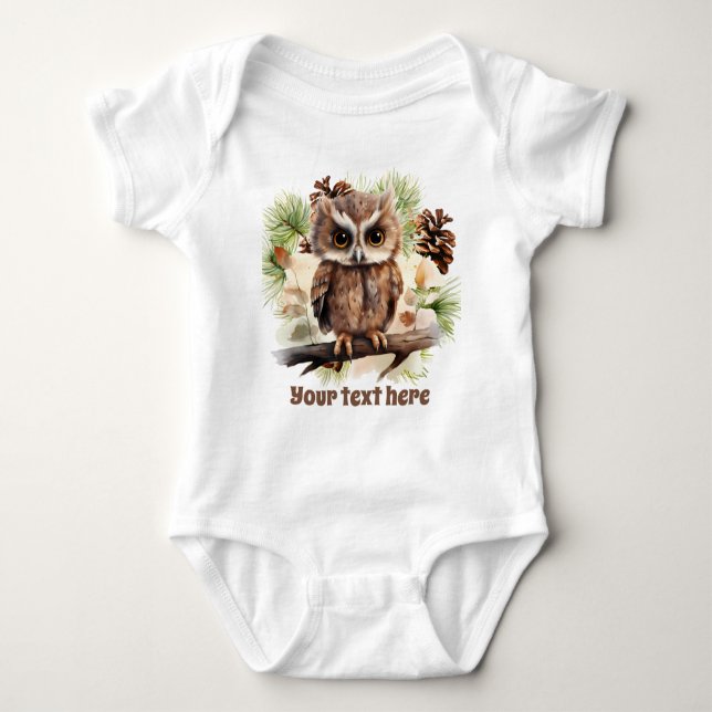 Body mignon ajouter texte owland owll unisex (Devant)