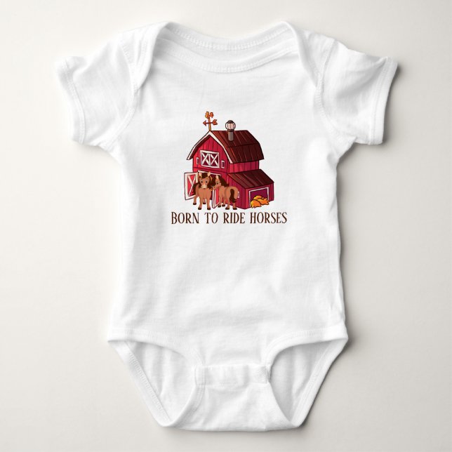 Body mignon amateur de chevaux ajouter texte unisex (Devant)