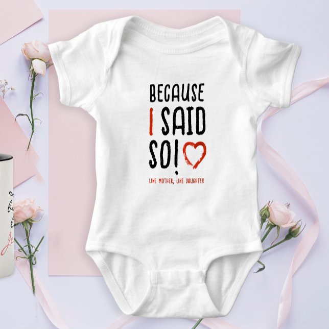 Body Mignon Amusant Comme Mère Fille Noir Rouge Blanc T (Créateur téléchargé)