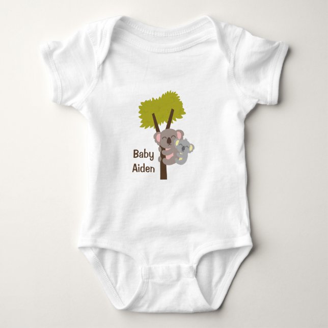 Body Mignon bébé ours koala et maman pour bébés (Devant)