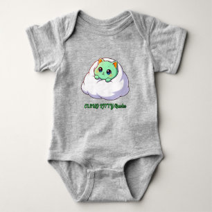 Body Mignon Chaton Menthe Kawaii dans un Nuage
