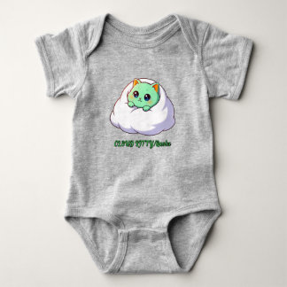 Body Mignon Chaton Menthe Kawaii dans un Nuage