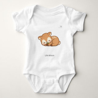 Body Mignon Chibi Cerf Faon Endormi Bébé Personnalisé B