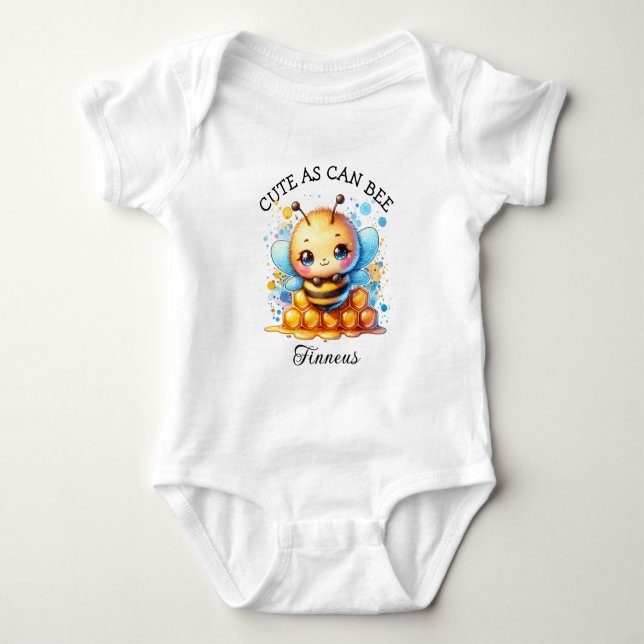 Body Mignon comme peut l'être une abeille | Bébé garçon (Devant)