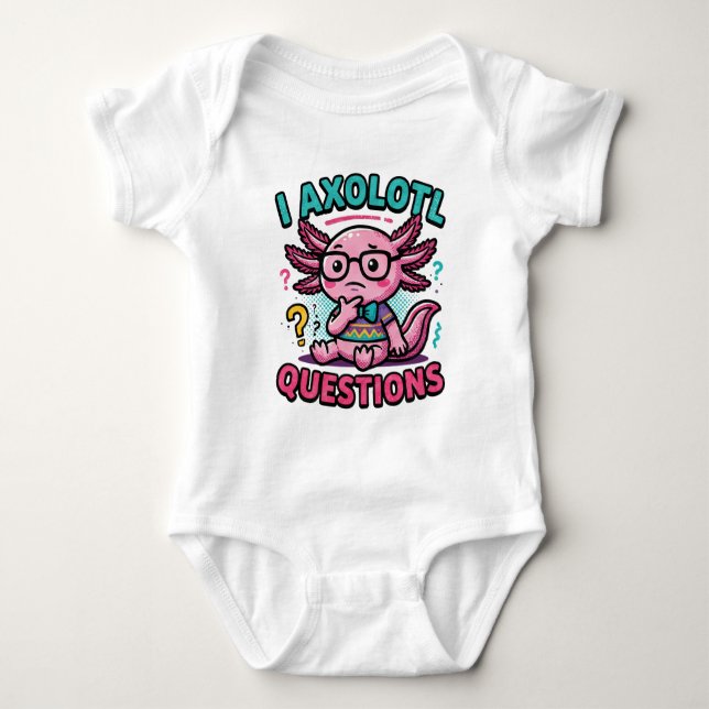 Body Mignon Je Questions Axolotl nerd aztèque avec des  (Devant)