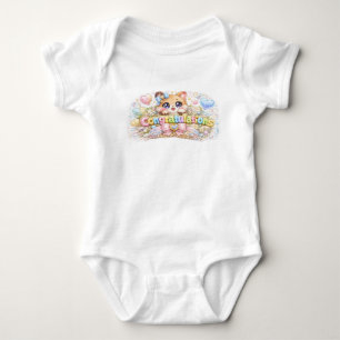 Body Mignon Kawaii Félicitations Chat Floral Rose Paste