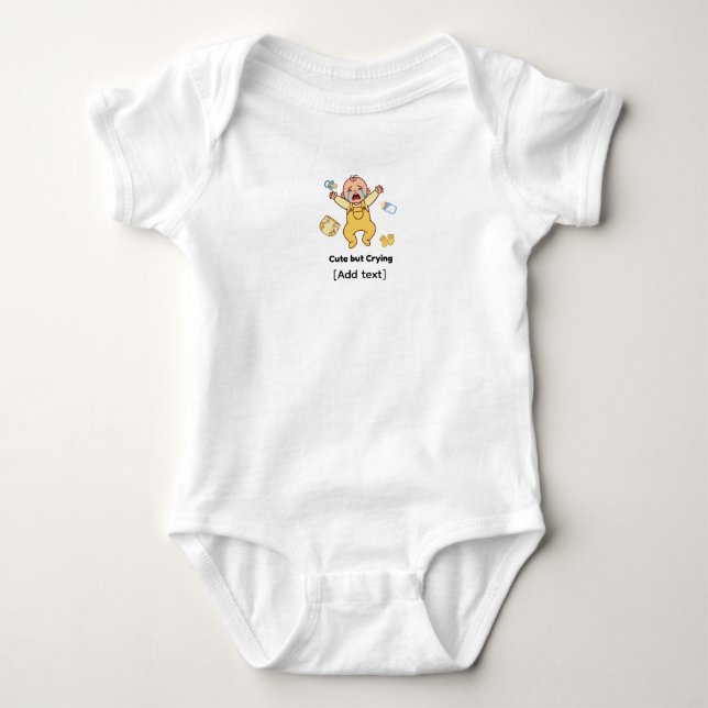 Body Mignon mais en pleurs - Bébé drôle et identifiable (Devant)
