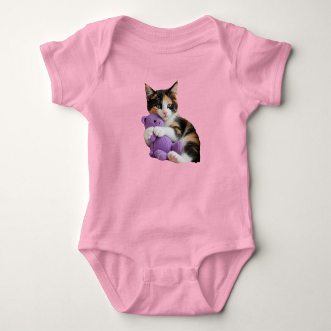 Body Mignon Ours en Peluche Chat Calico (Devant)