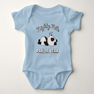 Body Mignon Ours Panda Endormi Bleu Garçon