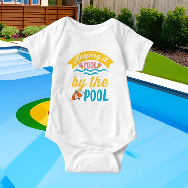 Body mignon piscine bébé mot art unisex (Créateur téléchargé)