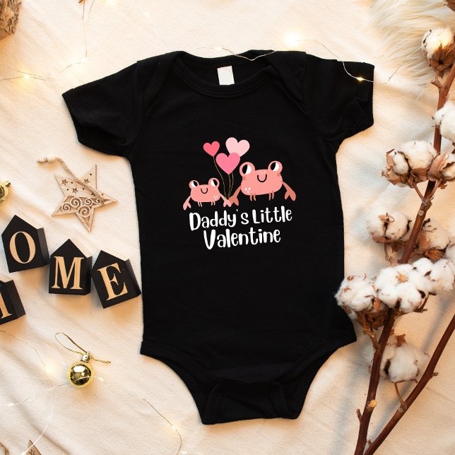 Body Mignon Saint-Valentin Drôle Bébé fille Crabe et pa (Créateur téléchargé)