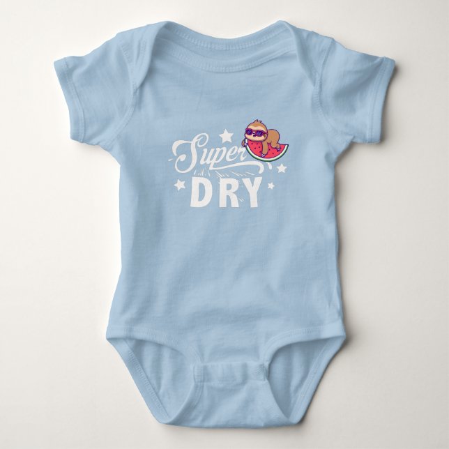 Body Mignon Sloth Kawaii Allongé Sur Pastèque Super Sec (Devant)