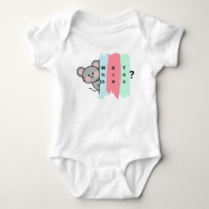Body Mignon Souris qui Épie "Qui êtes-vous?" Bébé Drôle
