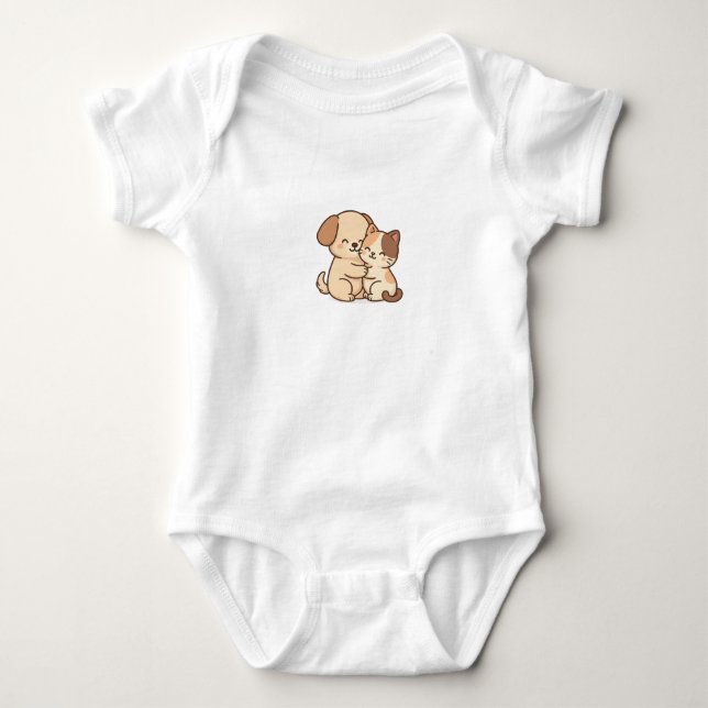 Body Mignonette Chiot et Kitten Bodysuit pour bébé (Devant)