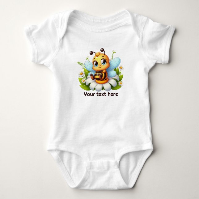 Body Mignonne abeille ajouter du texte Bébé  (Devant)