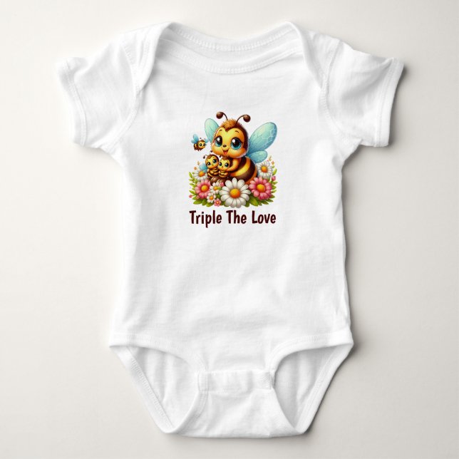 Body Mignonne abeille triple amour  (Devant)