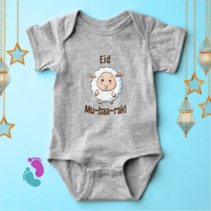 Body Mignonne "Aïd Moubarak" Mouton Drôle Bébé Bodysuit