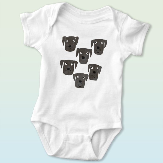 Body Mignonne Black Labrador Retriever Chien (Black labrador retriever dog baby bodysuit)