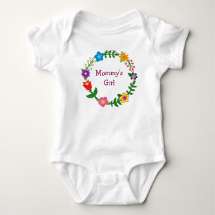 Body Mignonne Élégante Fille de Maman Amour Floral Fleu