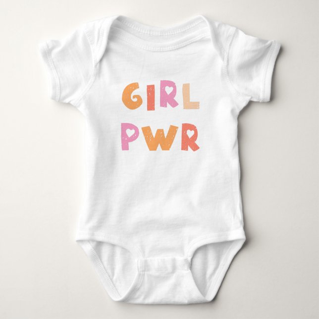 Body Mignonne fille Power Baby Bodysuit (Devant)