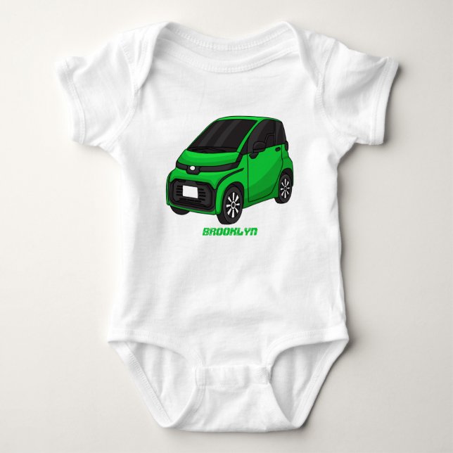 Body Mignonne micro-voiture verte (Devant)