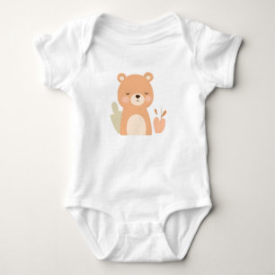 Body Mignonne ours Bébé Jersey Bodysuit Animal Design