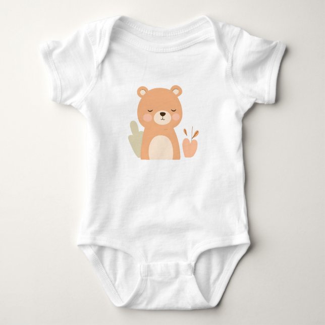 Body Mignonne ours Bébé Jersey Bodysuit Animal Design (Devant)
