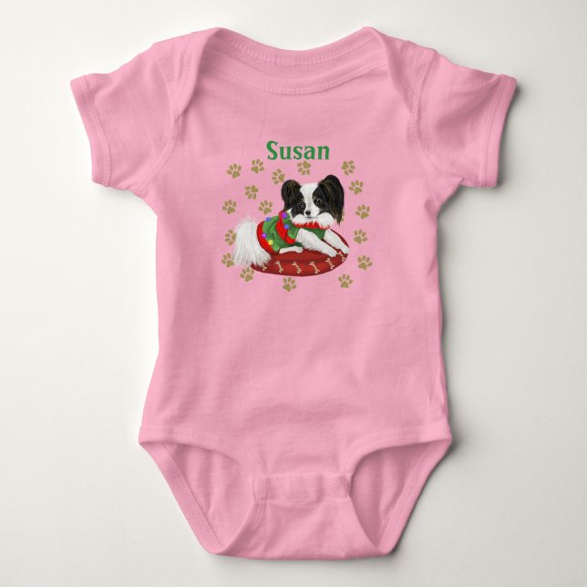 Body Mignonne Papillon Puppy Bodysuit bébé (Devant)