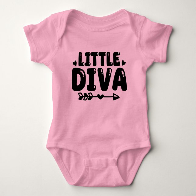 Body Mignonne Petit Diva Baby Girl Costume corporel (Devant)