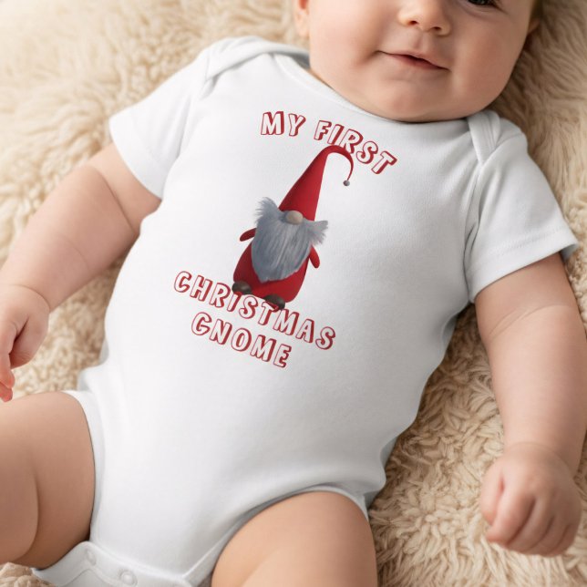 Body Mignonne Premier Noël Gnome Vacances Bébé Bodysuit (First Christmas Gnome baby bodysuit!)