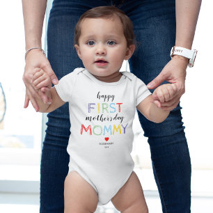 Body Mignonne Première Fête des Mères Bébé Bodysuit